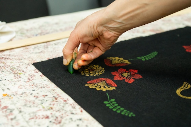 Detaliu cusătură tradițională